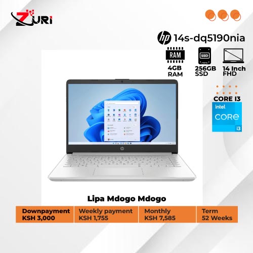 Lipa Pole Pole HP Laptop 14s-dq5190nia Core i3 4GB RAM 256GB SSD 14" FHD Display